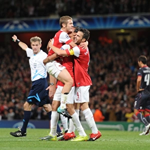 Chamakh's Hat-Trick: Arsenal's Dominant 6-0 Victory over SC Braga with Jack Wilshere and Cesc Fabregas