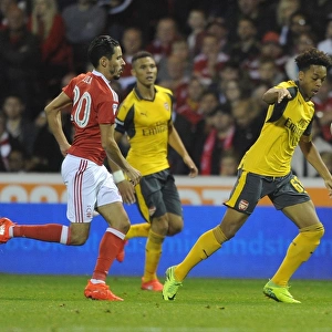 Chris Willock (Arsenal) Lica (Forest). Nottingham Forest 0: 4 Arsenal. EPL League Cup