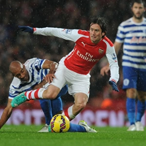 Clash at Emirates: Rosicky vs. Henry - Arsenal vs. Queens Park Rangers, Premier League 2014-15