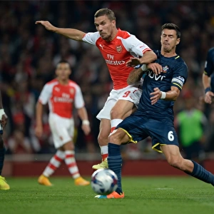 Clash of Titans: Lukas Podolski vs Jose Fonte - Arsenal vs Southampton, League Cup 2014/15