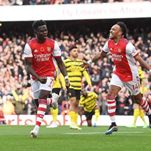 Controversial Disallowed Goal: Saka and Aubameyang's Offside Celebration (Arsenal vs. Watford, 2021-22)