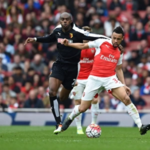 Coquelin vs. Nyom: A Premier League Battle at Emirates Stadium (2015-16)