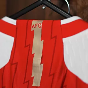 Detailed Shot of Arsenal Women's Jersey at Leicester City WSL Match