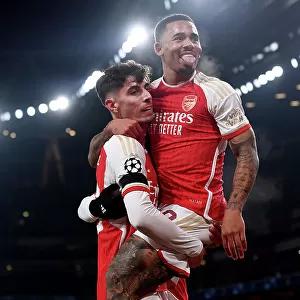 Dynamic Duo: Havertz and Jesus Score First Arsenal Goals in Champions League Victory over RC Lens (2023-24)