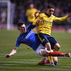 FA Cup Fifth Round: Torreira Fouled by Bolton - Portsmouth vs. Arsenal (2020)