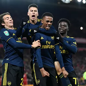 Five-Star Arsenal: Joe Willock's Brace Leads Upset Win Against Liverpool in Carabao Cup