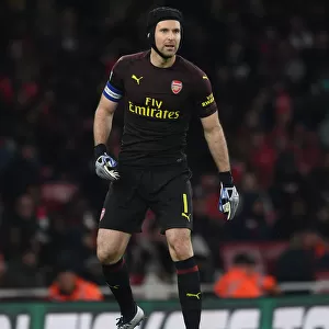 Focused Petr Cech: Arsenal's Wall in Carabao Cup Battle Against Blackpool