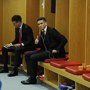 Gabriel in the Arsenal Home Changing Room: Arsenal FC vs Everton (2015/16)