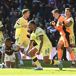 Gabriel's Celebration: Arsenal Secures Win Against Aston Villa in Premier League