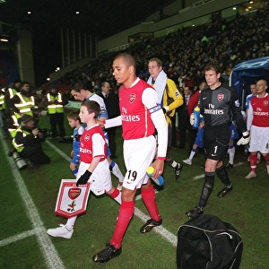 Gilberto (Arsenal) leads the team out before the match