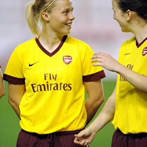 Gilly Flaherty and Niamh Fahey (Arsenal). Rayo Vallecano 2: 0 Arsenal Ladies