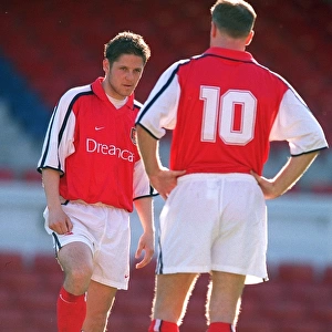 Graham Barrett and Dennis Bergkamp (Arsenal)