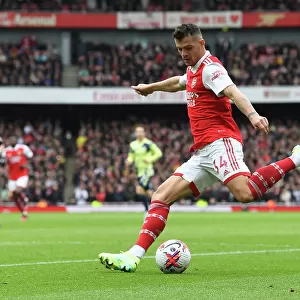 Granit Xhaka: In Action for Arsenal Against Leeds United, Premier League 2022-23