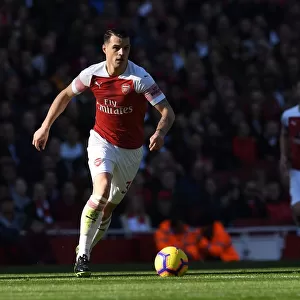 Granit Xhaka: Arsenal Midfielder in Action against Southampton, Premier League 2018-19