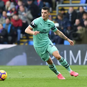 Granit Xhaka: Arsenal Midfielder in Action Against Crystal Palace, Premier League 2018-19