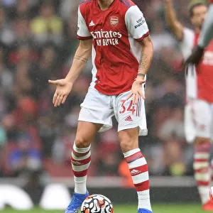 Granit Xhaka: Arsenal's Midfield Maestro in Action Against Chelsea, Premier League 2021-22