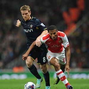 Hayden vs. Davis: A Tense Battle - Arsenal vs. Southampton (League Cup 2014/15)