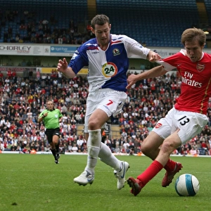 Head-to-Head: Hleb vs. Emerton in the 1:1 Battle at Ewood Park, Arsenal vs. Blackburn Rovers, 2007-08 Premier League
