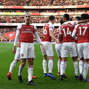 Hector Bellerin Celebrates Arsenal's First Goal Against Tottenham Hotspur (2018-19)