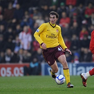 Ignasi Miquel (Arsenal). Leyton Orient 1: 1 Arsenal. FA Cup 5th Round. Matchroom Stadium