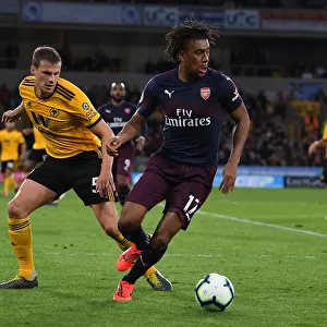 Intense Battle: Iwobi vs Bennett - Arsenal's Premier League Showdown vs Wolverhampton Wanderers (2018-19)