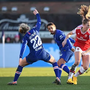 Intense Rivalry: Arsenal vs. Chelsea - FA Women's Super League Showdown: Arsenal's Lia Walti Faces Off Against Chelsea's Erin Cuthbert and Sam Kerr