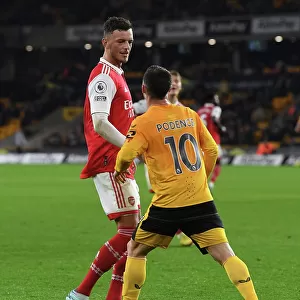 Intense Rivalry: Ben White vs. Daniel Podence Clash in Arsenal vs. Wolverhampton Premier League Showdown (November 2022)