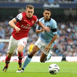Intense Rivalry: Ramsey vs. Clichy - Manchester City vs. Arsenal's Thrilling 1:1 Battle in the Premier League
