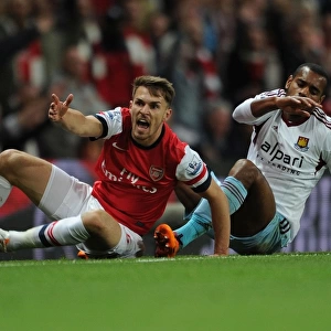 Intense Rivalry: Ramsey vs. Vaz Te Clash at the Emirates
