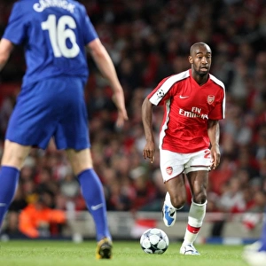 Johan Djourou in Action Against Manchester United in Arsenal's Semi-Final Defeat in the UEFA Champions League, Emirates Stadium, 5/5/09
