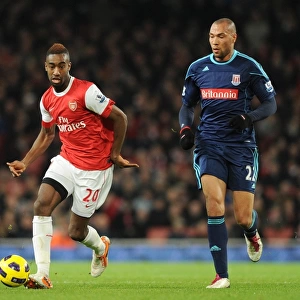 Johan Djourou (Arsenal) John Carew (Stoke). Arsenal 1: 0 Stoke City, Barclays Premier League