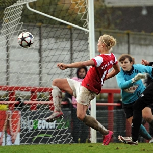 Katie Chapman Scores Arsenal's Fourth Goal: Arsenal Ladies 4:1 Rayo Vallecano, UEFA Champions League