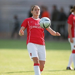 Kelly Smith (Arsenal) warms up before the match