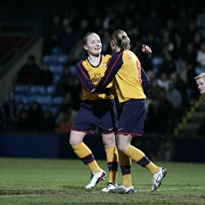 Kelly Smith celebrates scoring Arsenal and her 1st