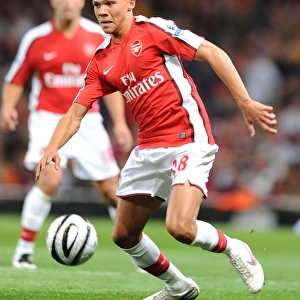Kieran Gibbs in Action: Arsenal's 2-0 Victory over West Bromwich Albion in Carling Cup