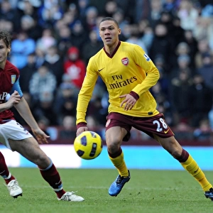 Kieran Gibbs (Arsenal) Chris Herd (Villa). Aston Villa 2: 4 Arsenal. Barclays Premier League