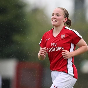 Kim Little's Euphoric Moment: Arsenal's First Goal in 9:0 UEFA Womens Champions League Victory