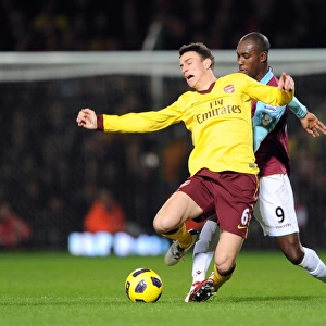 Laurent Koscielny (Arsenal) Carlton Cole (West Ham). West Ham United 0: 3 Arsenal