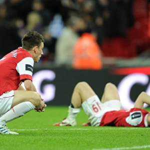 Laurent Koscielny (Arsenal) dejected after the match. Arsenal 1: 2 Birmingham City