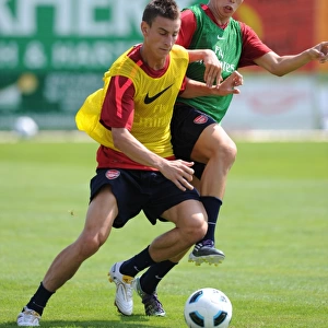 Laurent Koscielny and Samir Nasri (Arsenal). Arsenal Training Camp, Bad Waltersdorf