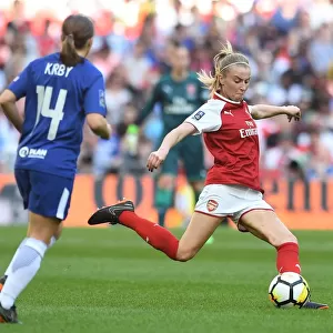 Leah Williamson of Arsenal in FA Cup Final Action Against Chelsea Ladies