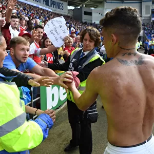 Lucas Torreira's Heartfelt Gesture: Arsenal Star Gives Shirt to Ecstatic Fan at Cardiff City