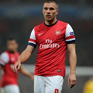 Lukas Podolski in Action: Arsenal vs. Schalke 04, UEFA Champions League 2012-13