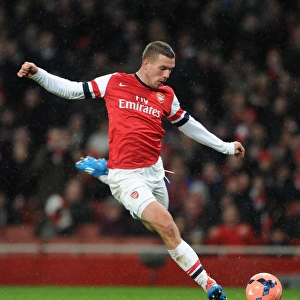 Lukas Podolski (Arsenal). Arsenal 4: 0 Coventry City. FA Cup 4th Round. Emirates Stadium, 24 / 1 / 14