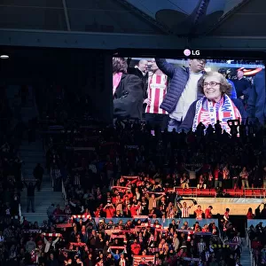 Maria on the big screen. Atletico Madrid 1: 0 Arsenal. Europe League Semi Final, 2nd Leg