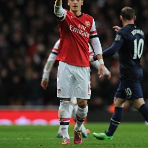 Mesut Ozil in Action: Arsenal vs Manchester United, Premier League 2013-14
