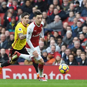 Mesut Ozil in Action: Arsenal vs. Watford, Premier League 2017-18