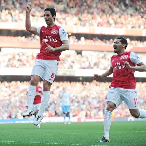 Mikel Arteta and Andre Santos: Celebrating Arsenal's Third Goal (2011-12)
