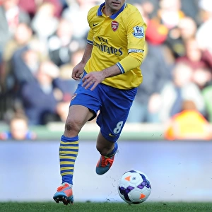 Mikel Arteta Focused: Arsenal vs. Stoke City, Premier League 2013-14