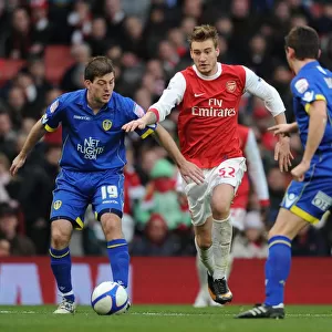 Nicklas Bendtner (Arsenal) Ben Parker (Leeds). Arsenal 1: 1 Leeds United